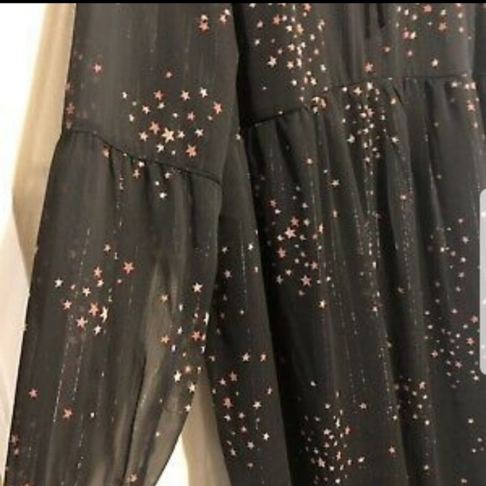 Maternity Star Print Flounce Dress - Picture 2 of 4